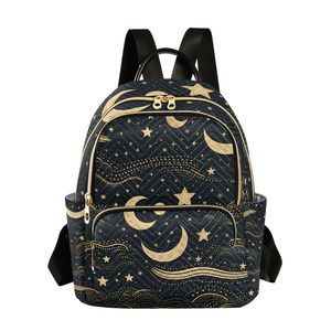 Indian Sun And Moon Star Small Backpack Purse Travel Bag :|